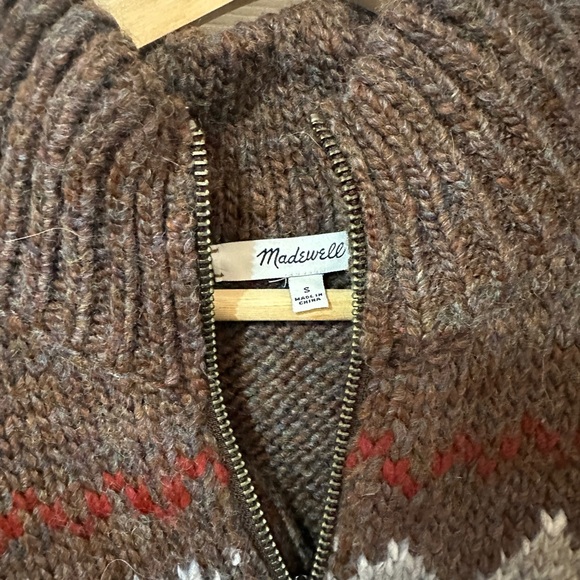 Madewell Fair isle half-zip - Picture 3 of 5
